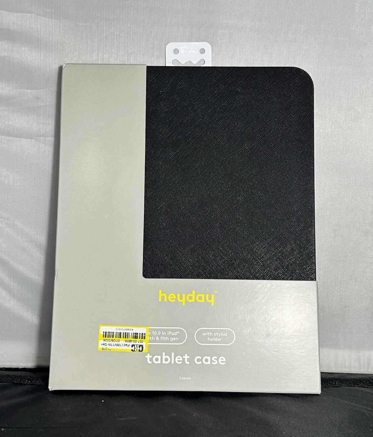 heyday Tablet Case iPad 10th/11th Gen 10.9" Black Faux Leather Stylus Stand