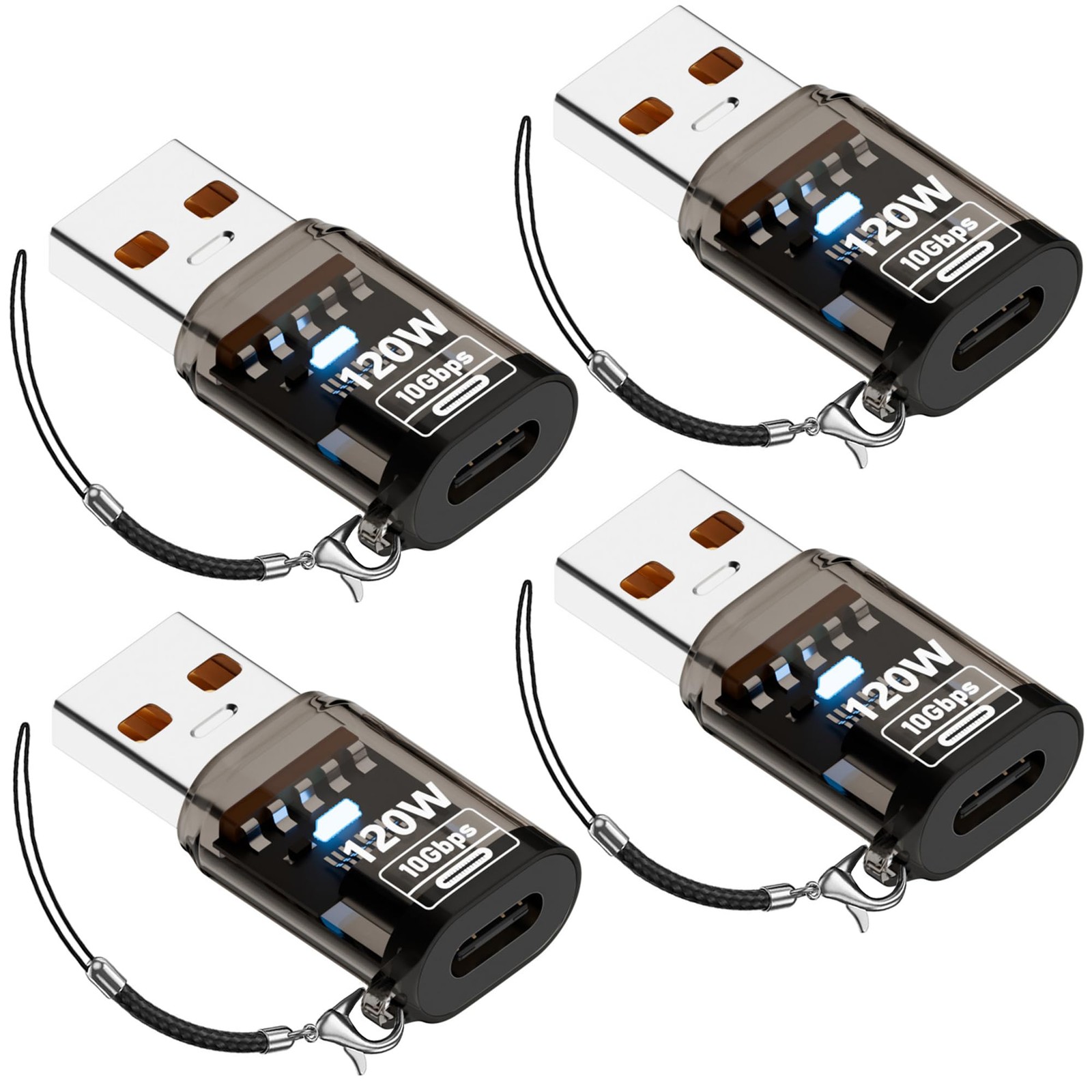 4Pack USB to USB C Adapter,USB C Female to USB 3.2 Revolution Adapter,Type C ...