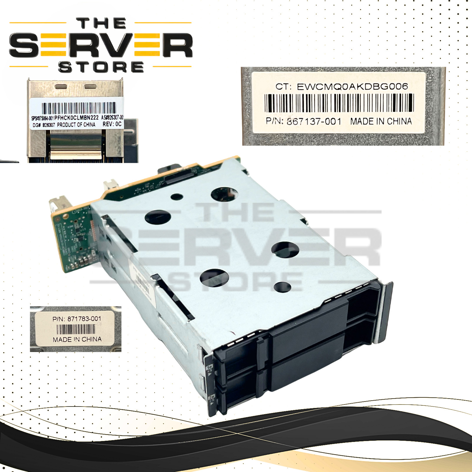 HPE 2 Bay Rear Cage with SAS NVMe Backplane / ProLiant G10 871783-001 867137-001