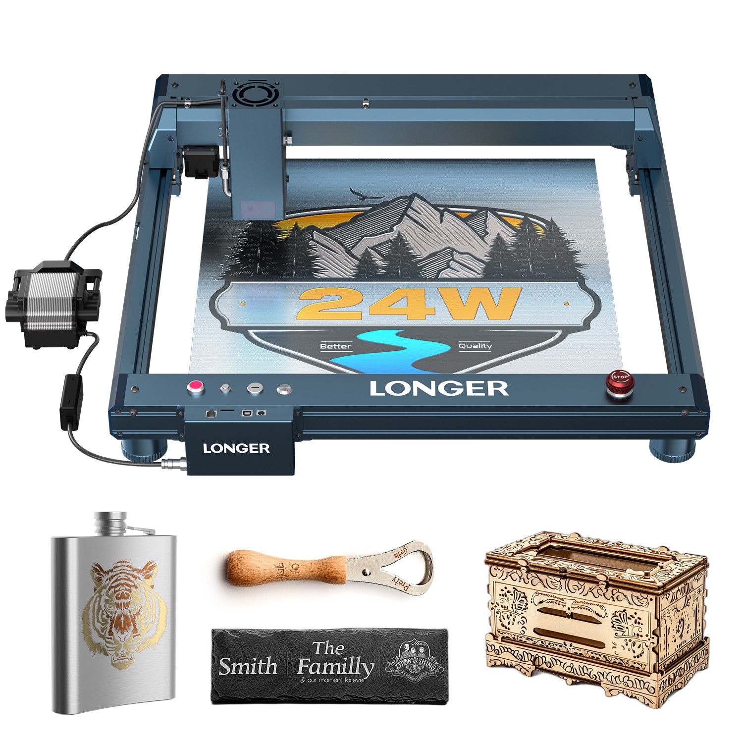 Longer Laser B1 20W/30W/40W DIY 450x440mm Laser Engraver Cutter 36000mm/min NEW