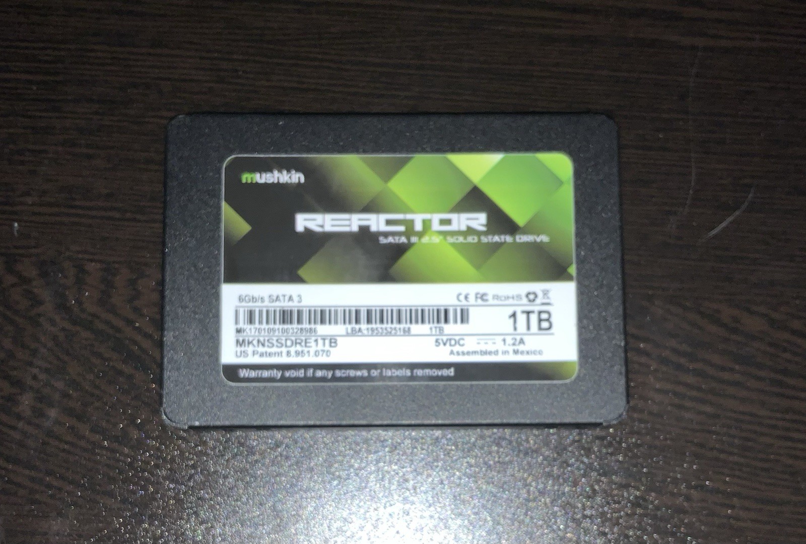 Mushkin Reactor MKNSSDRE1TB 1 TB SATA III 2.5 in Solid State Drive