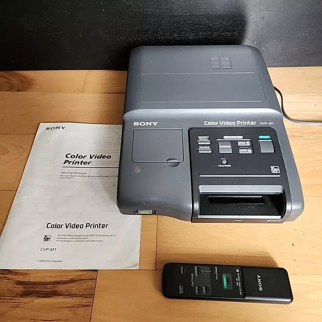 VINTAGE Sony Color Video Printer CVP-M1 RCA S W/ Manual, OG BOX - FACTORY SEALED