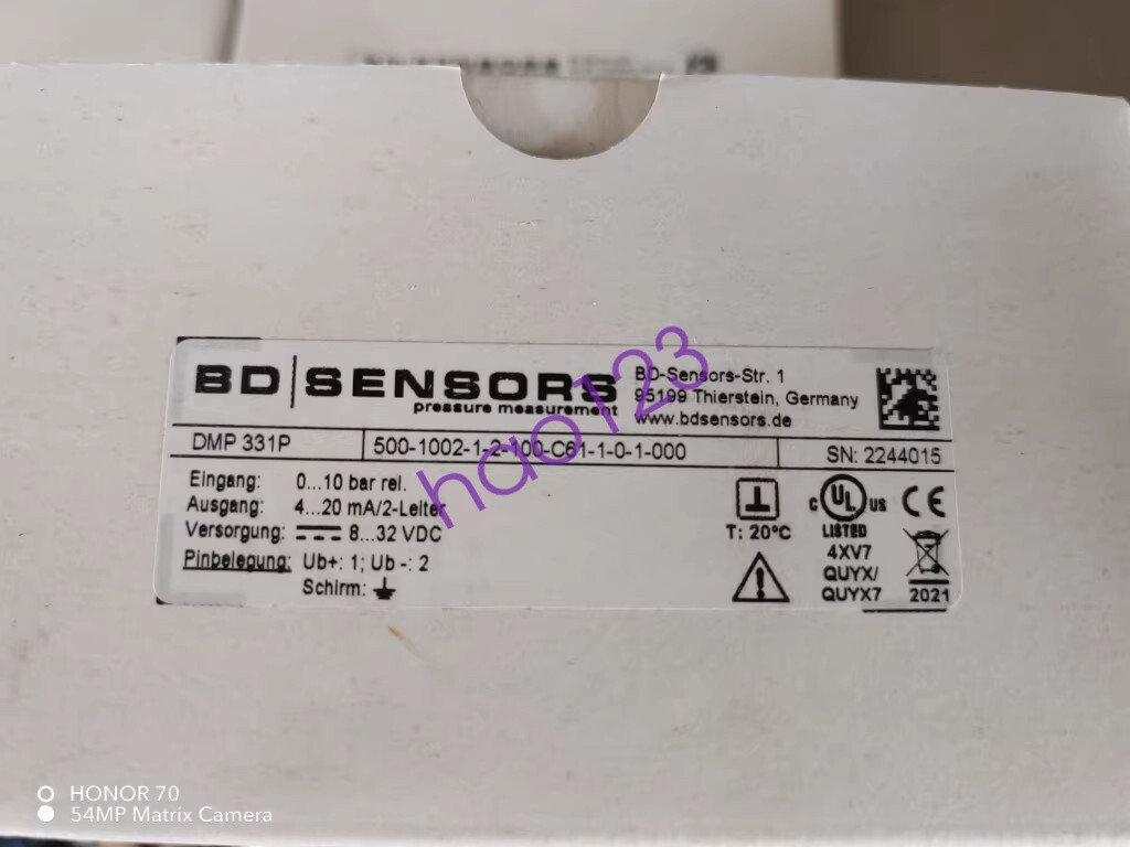 1pcs New BD DMP331P 500-1002-1-2-100-C61-1-0-1-000 Pressure Sensor DHL/FedEx