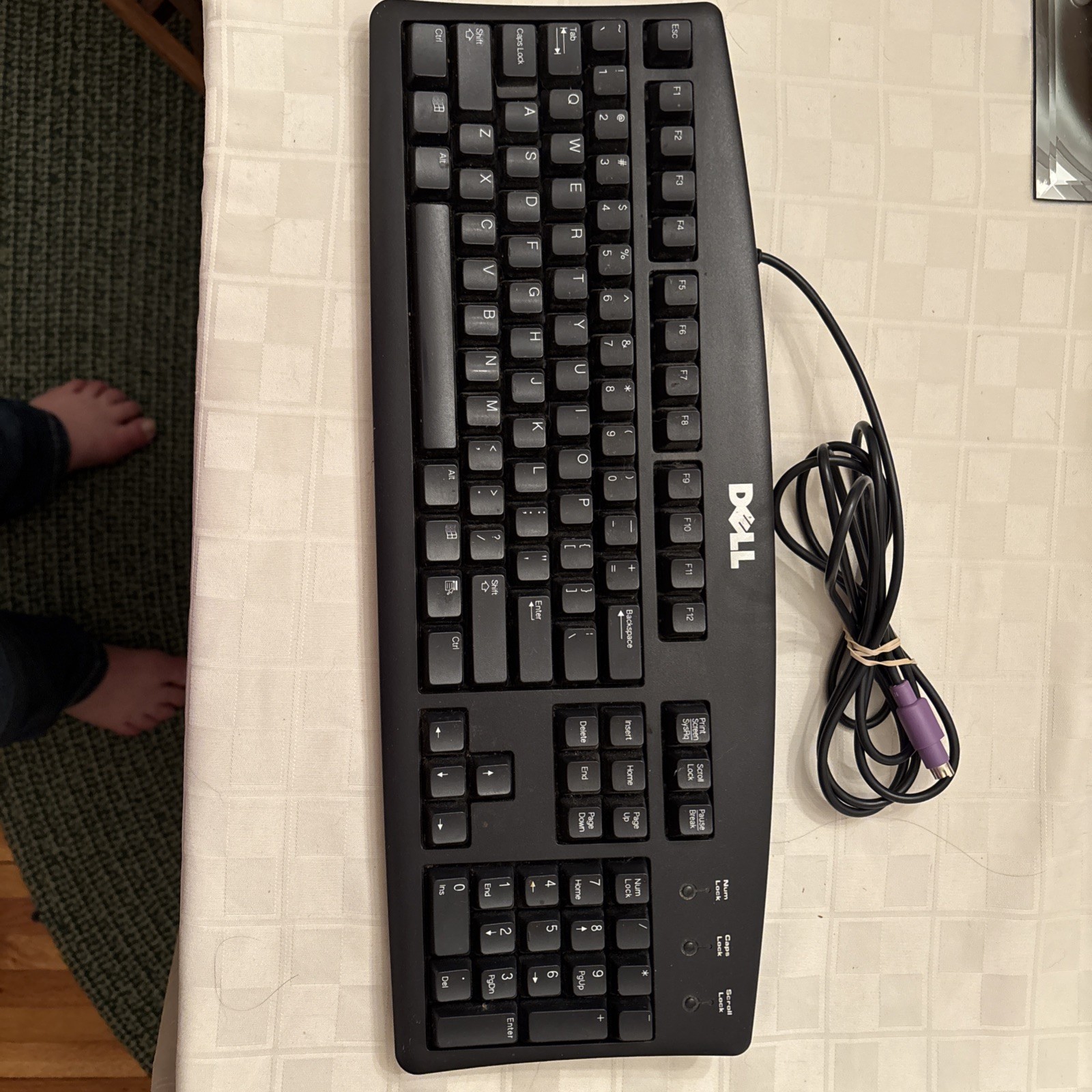 Dell SK-8110 PS/2 Wired Keyboard Black Standard Desktop Computer