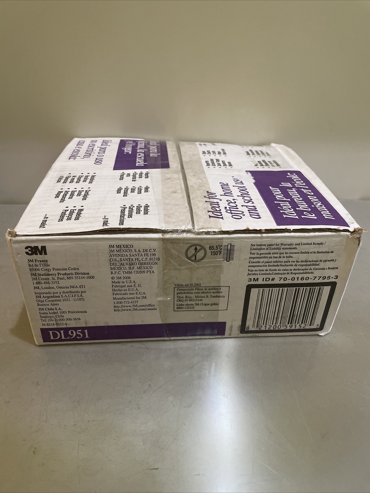 3M DL951 FRONT AND BACK LAMINATION CARTRIDGE NEW OFFICE HOME SCHOOL MENUS SIGNS