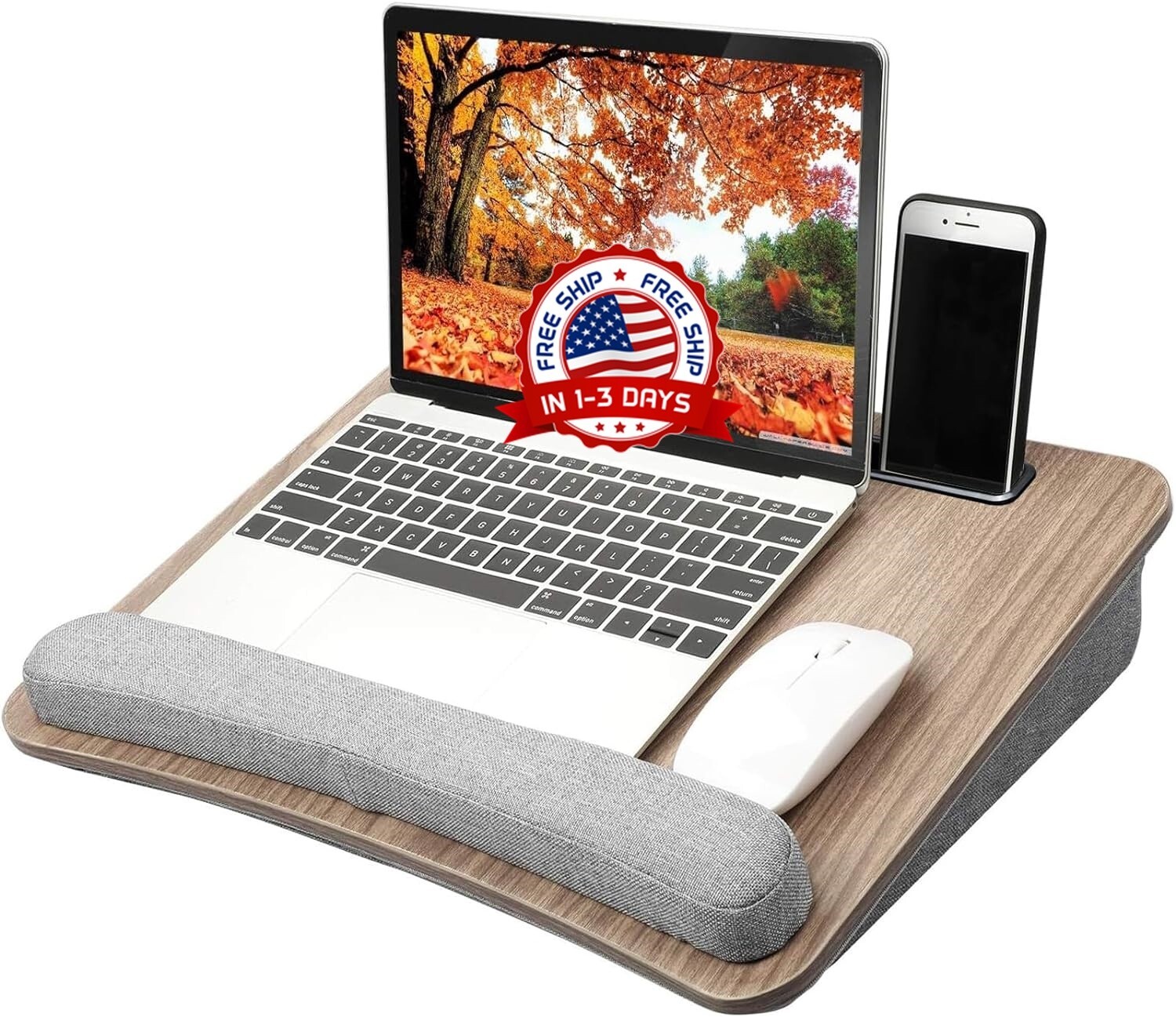 Escritorio Mesa Portatil Para Laptop Para Cama Con Soporte Para Mouse Raton TOP