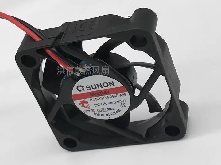 SUNON HA40101V4-000C-A99 4010 DC12V 0.50W 40*10MM 2-Wire Silent Cooling Fan