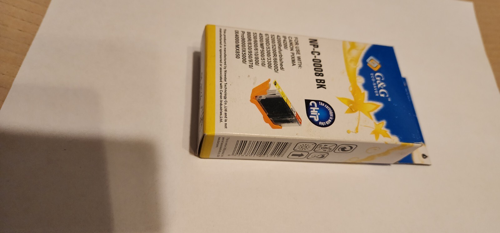 NEW UNOPENED G & G NP-C-0008 BK INK CARTRIDGE