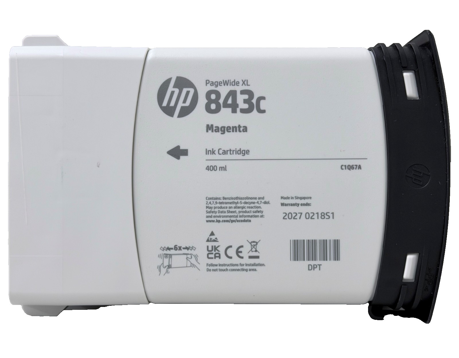 New Genuine HP 843C Magenta Pagewide XL Ink Cartridge 400ml C1Q67A