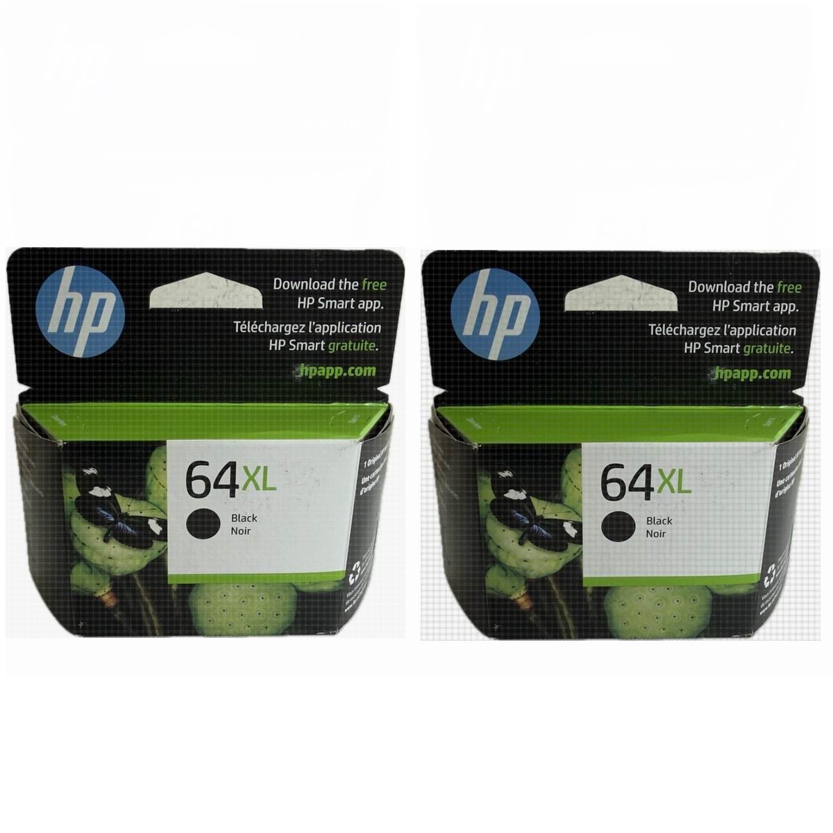 Combo 2 Pack New HP N9J92AN Original Ink Cartridge 64XL Black exp 2026