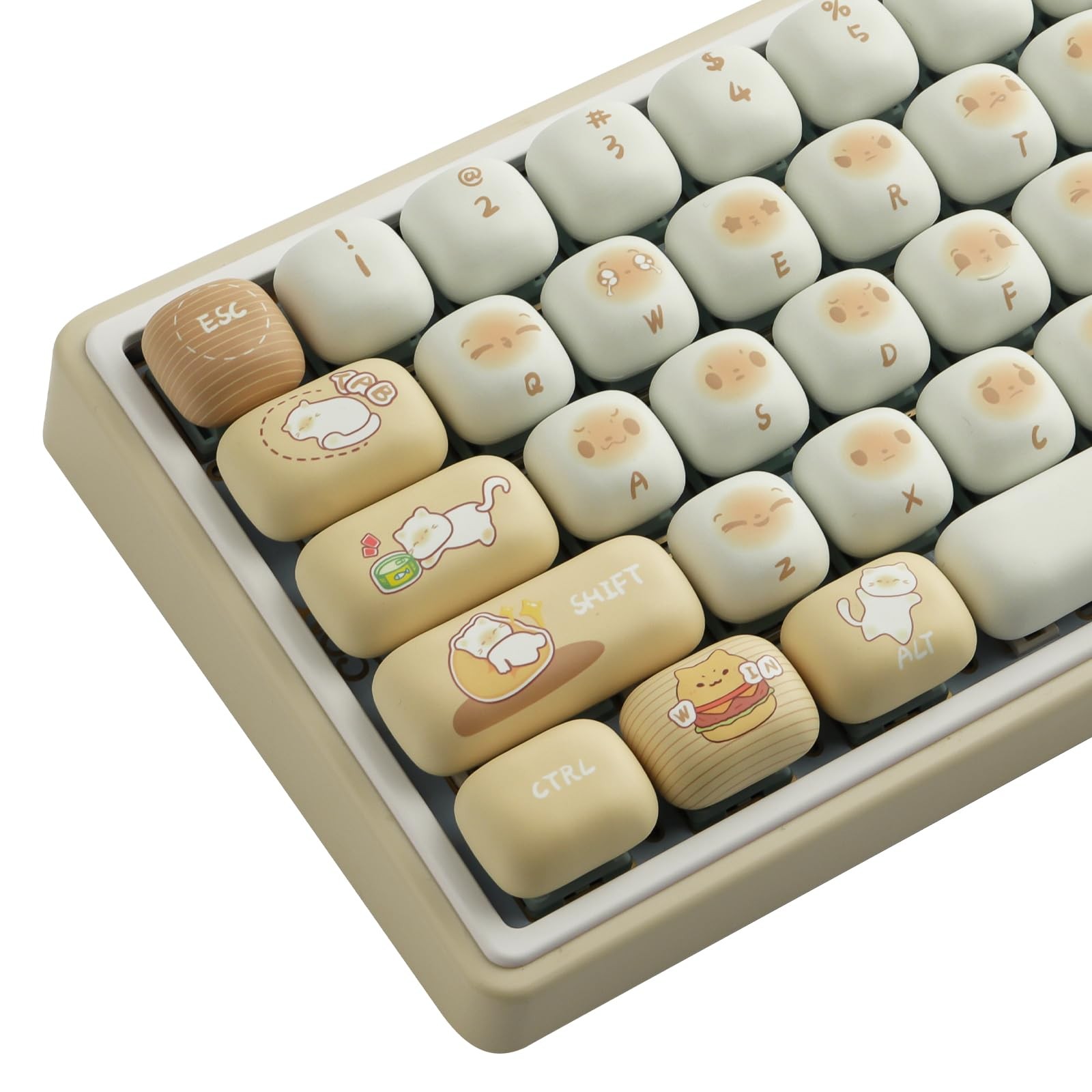 PBT Keycaps 137 Keys MOG Profile Bun Cat Paradise Keycaps Keyboard