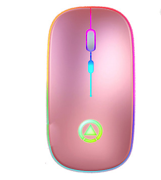Wireless Mouse Slim Light-Up Rechargeable LED 2.4Ghz Optical Free USA Shipping