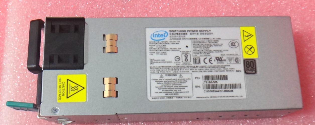 Genuine Intel PSSF162205A 1600W Server Switching Power Supply J78186-005