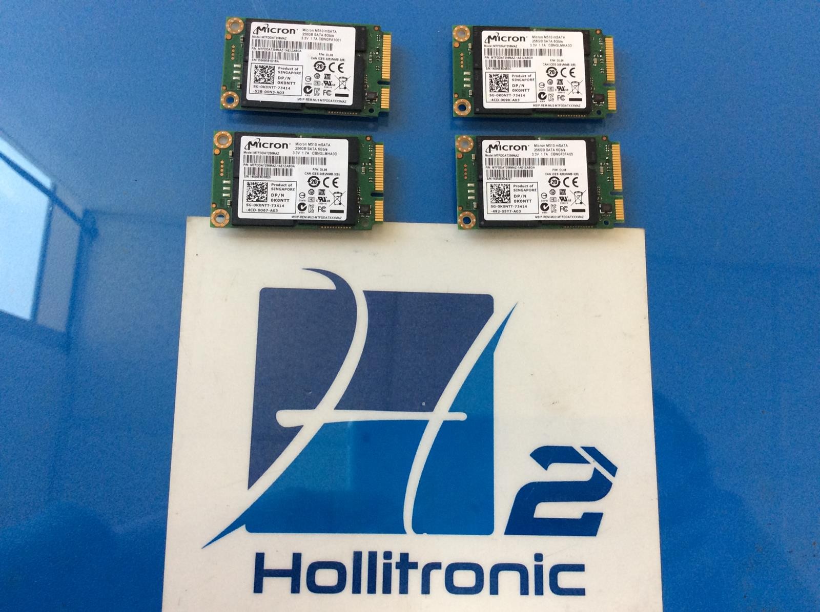 MICRON/DELL LOT OF 4 M510 MTFDDAT256MAZ 256 GB 1.8 IN MSATA SOLID STATE