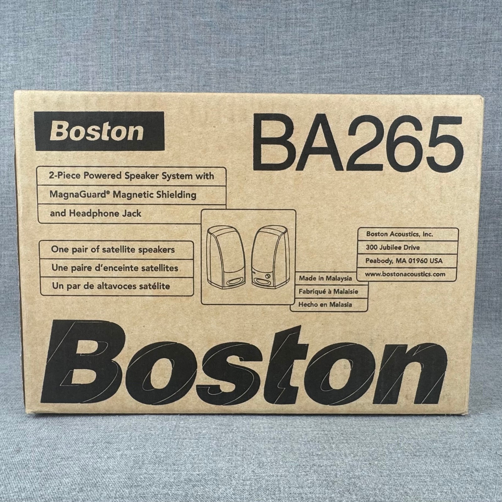 Boston Acoustics BA265 Powered Speaker System New Sealed Box Computer