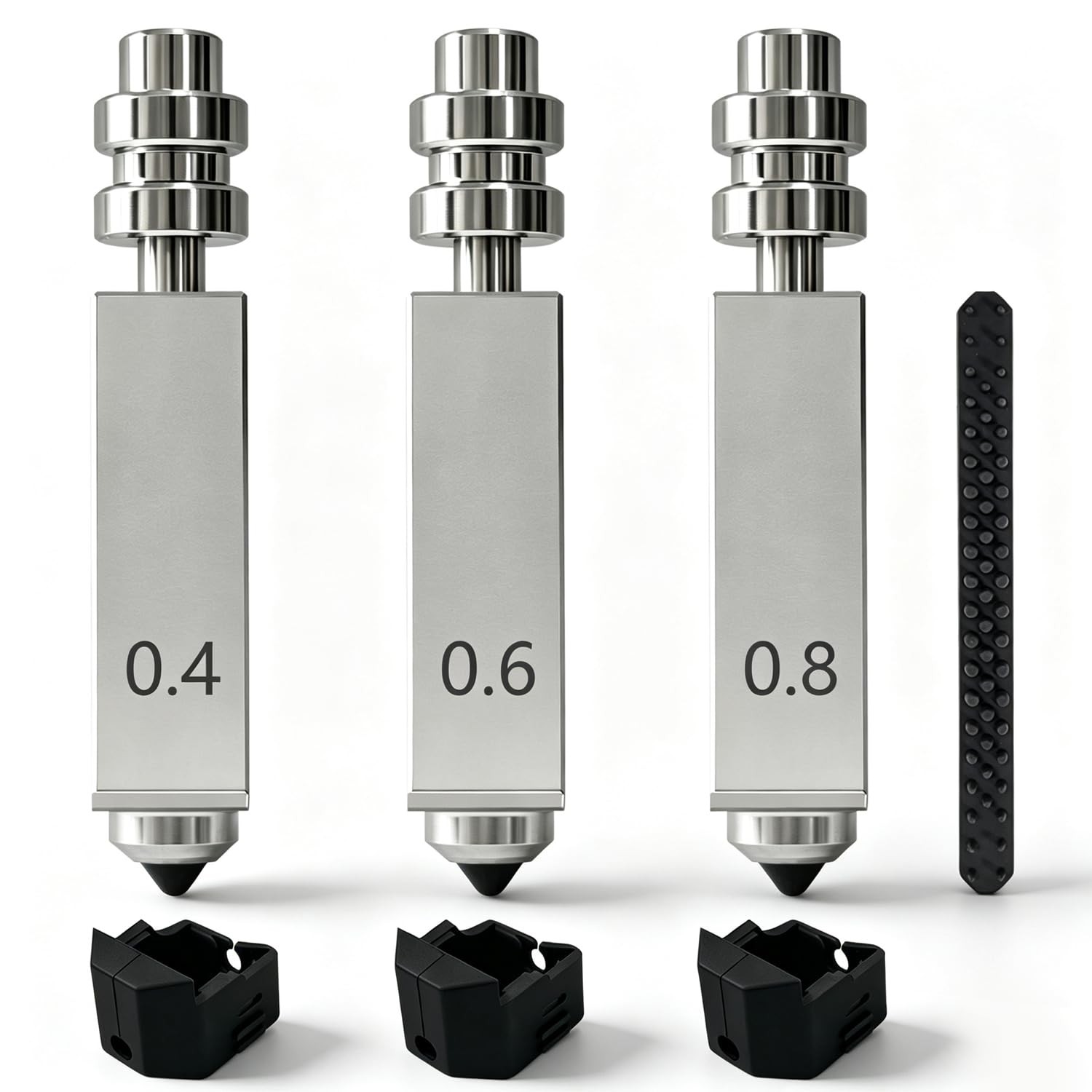 3PK 0.4/0.6/0.8mm Hardened Steel Nozzle for Anycubic Kobra X/Kobra 4 All-in-One