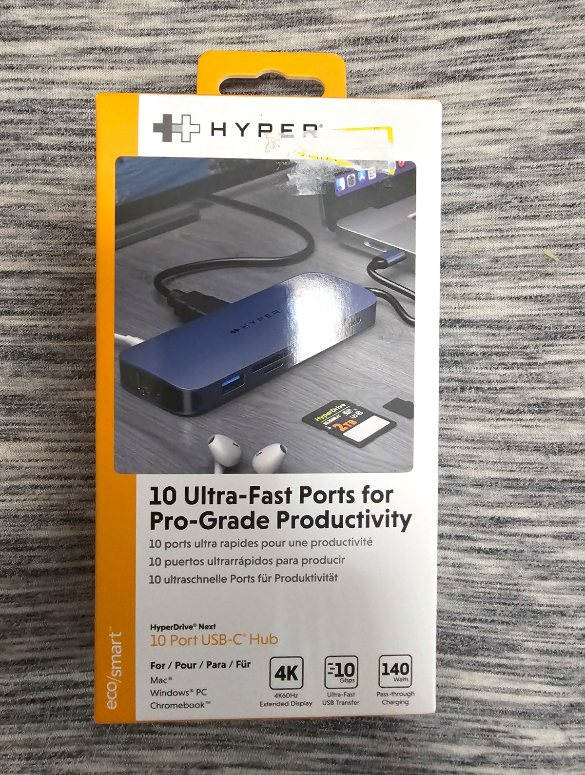 Hyper HyperDrive Next 10-Port USB-C Hub 4K HDMI 10Gbps 140W PD