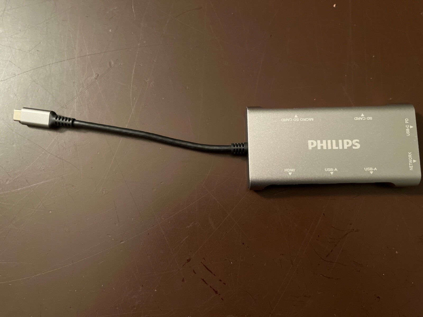Philips Elite 7-In-1 Multiport Hub With Power Pass-Through, Silver