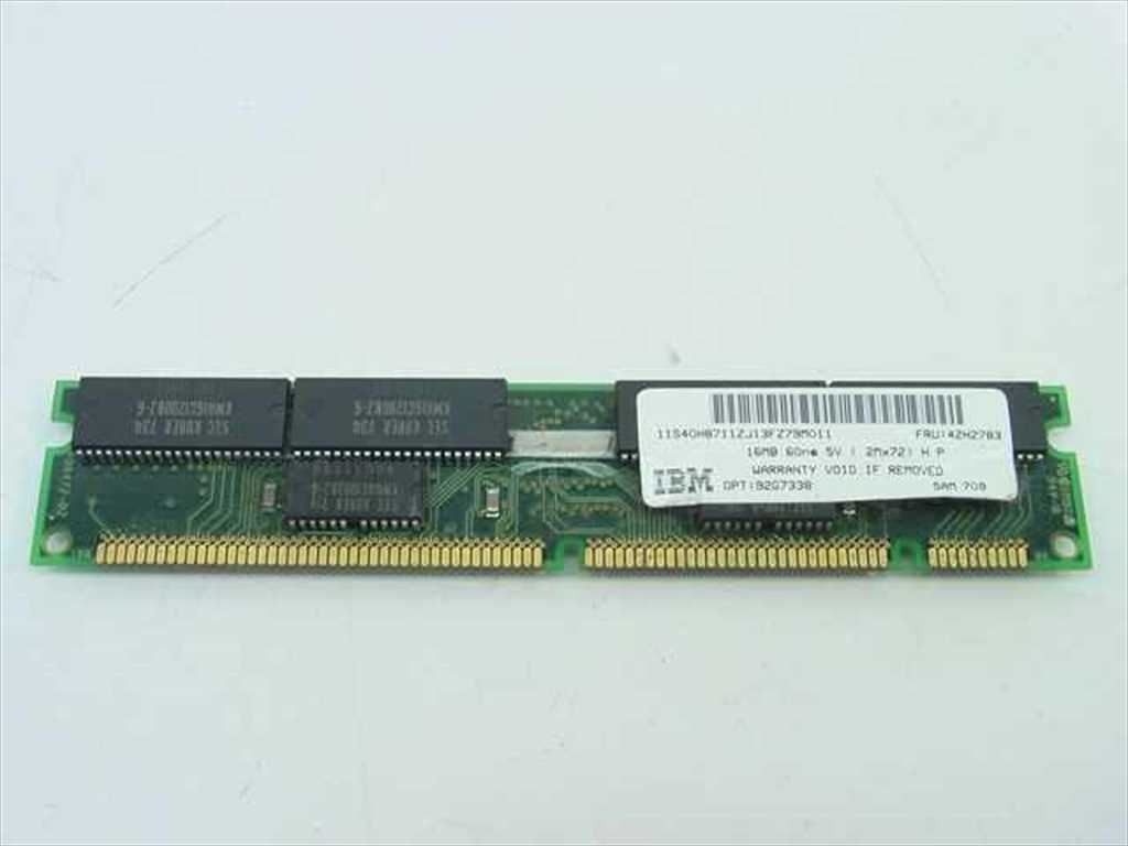 IBM 42H2783 16MB 60ns 5V Parity 168-Pin DIMM FRU 92G7338 PC 500 Series RAM