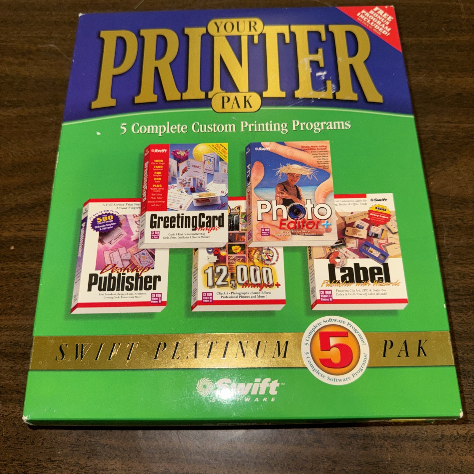 Vintage New Sealed COSMI Your Printer Pak CD-ROM SOFTWARE Swift Platinum 5 Pak