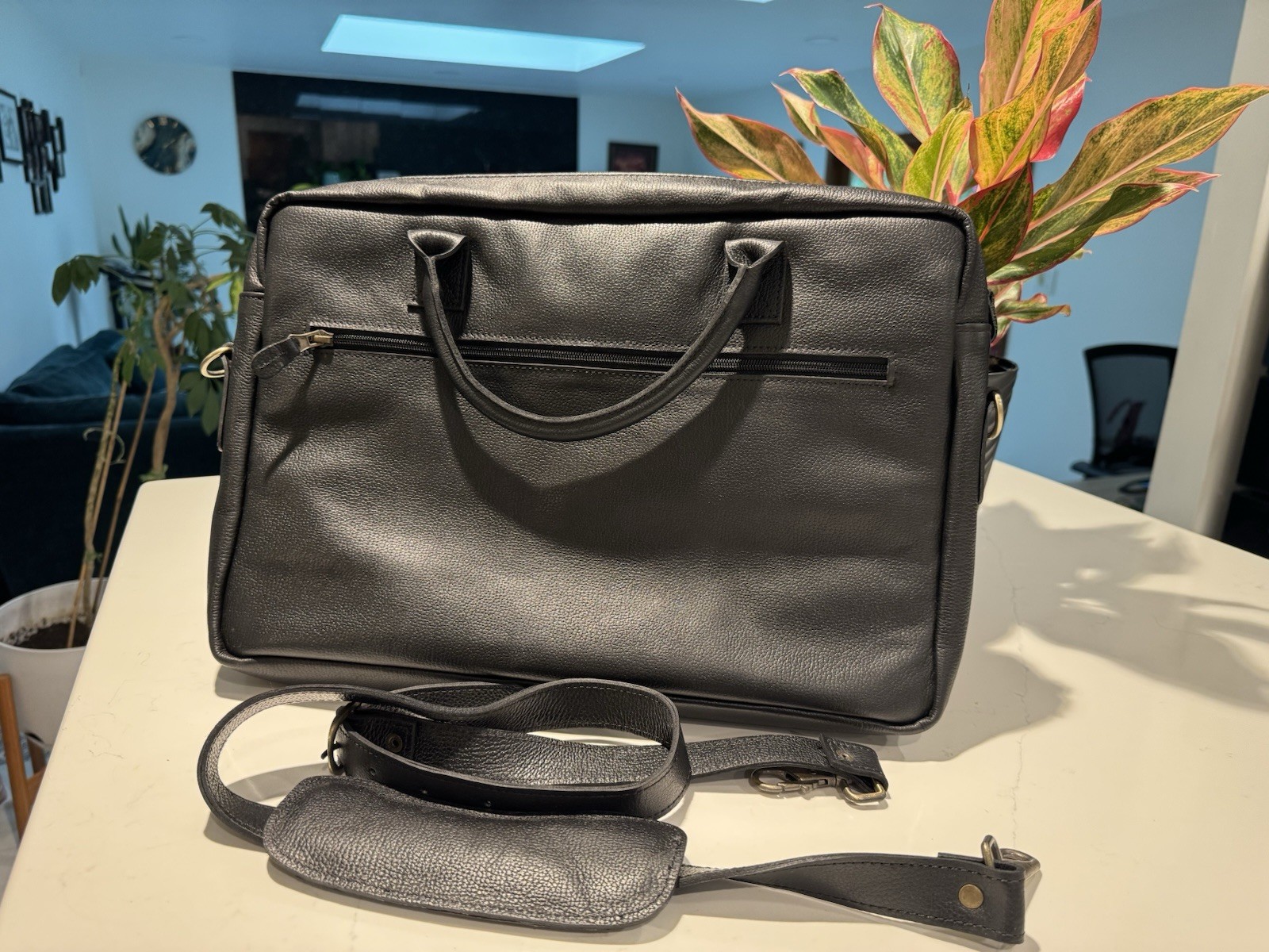 Brand New Genuine Leather Executive Laptop Bag — Timeless & Elegant