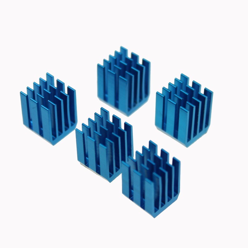 Lot 40  pcs 9x9x12mm adhesive Aluminum blue Heat Sink For Memory GPU Chip IC PI