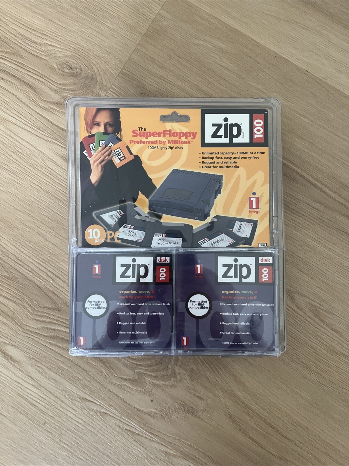 Iomega Floppy Disks The Super Floppy 100MB Multicolored Zip Disks 10 Pack