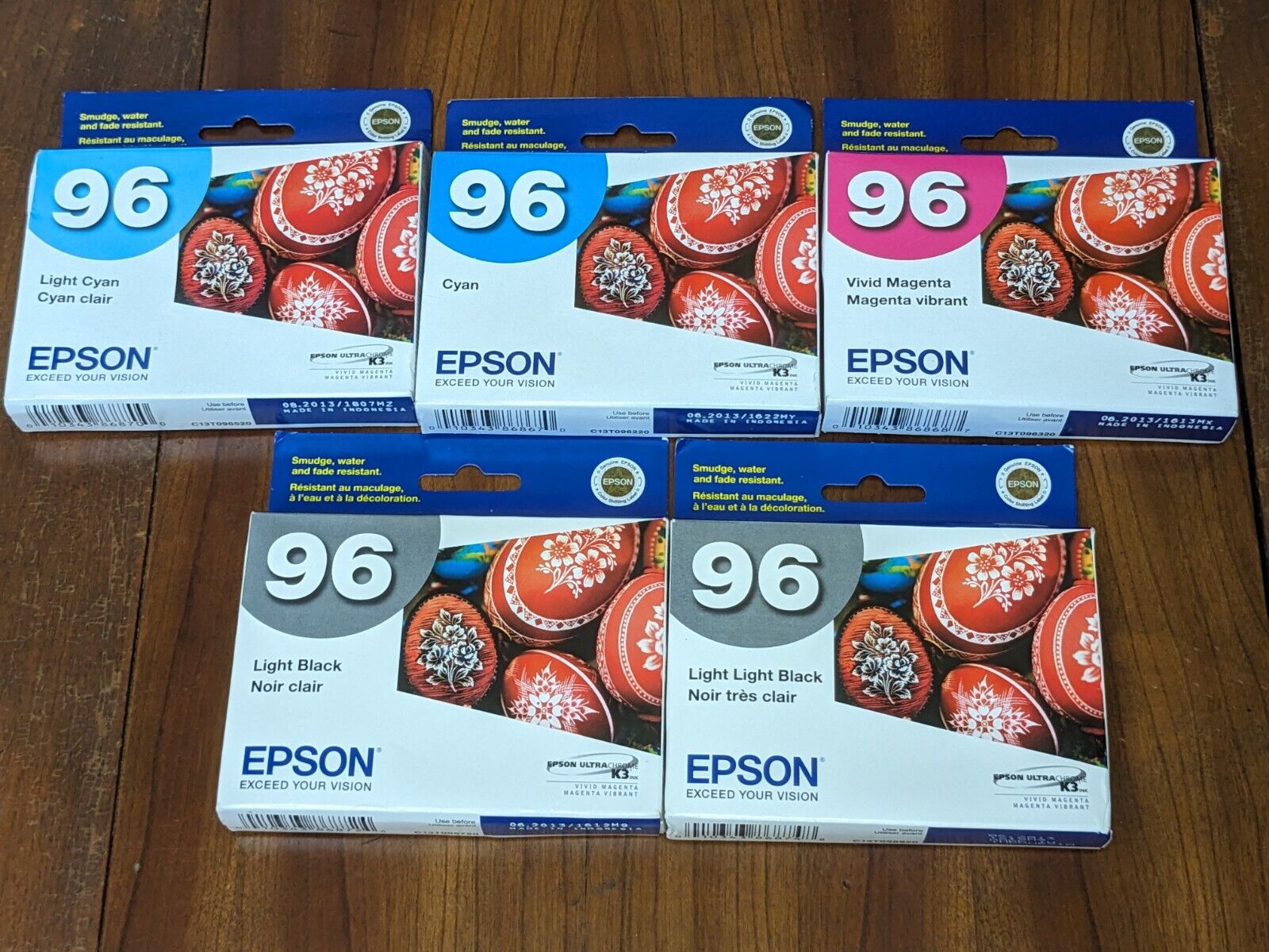 Genuine Epson 96 T096 Ink Cartridges For R2880 Printer (2013) Black Magenta Cyan