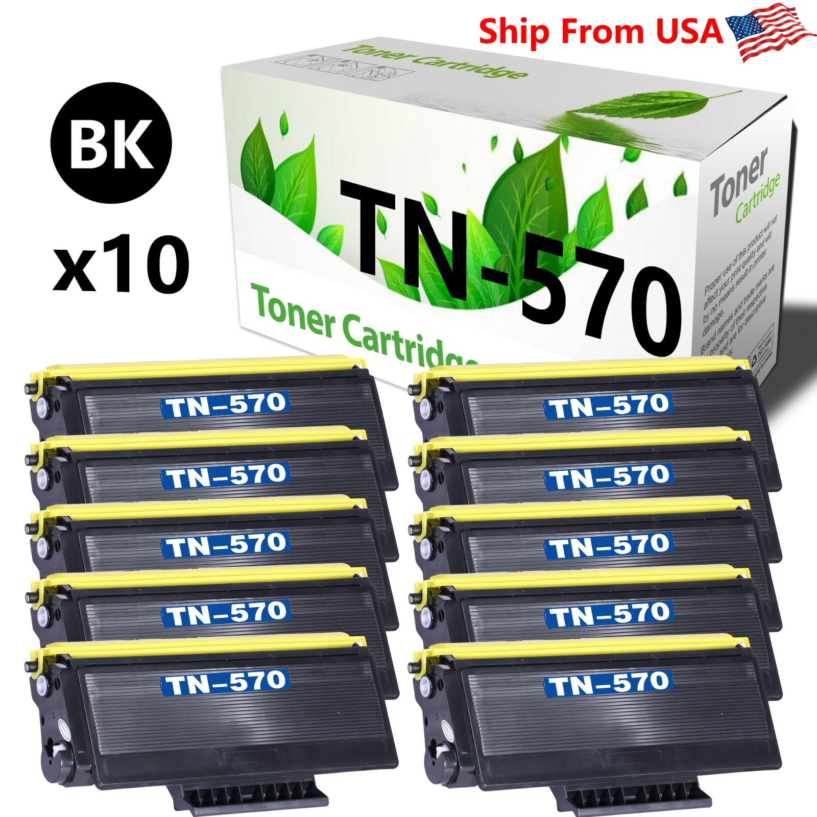 10PK TN570 TN-570 Toner Cartridge for BROTHER MFC-8640 8840D 8840DN