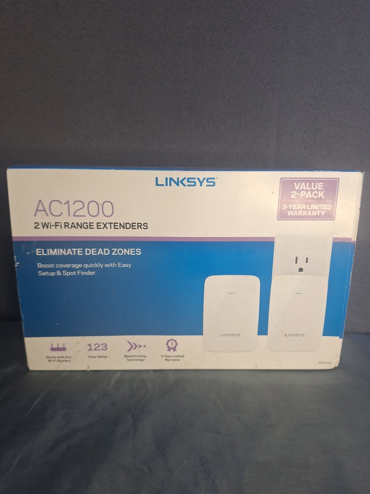 Linksys RE6350 AC1200 Dual-Band Wi-Fi Range Extender 2 Pack - Open Box (O-20104)