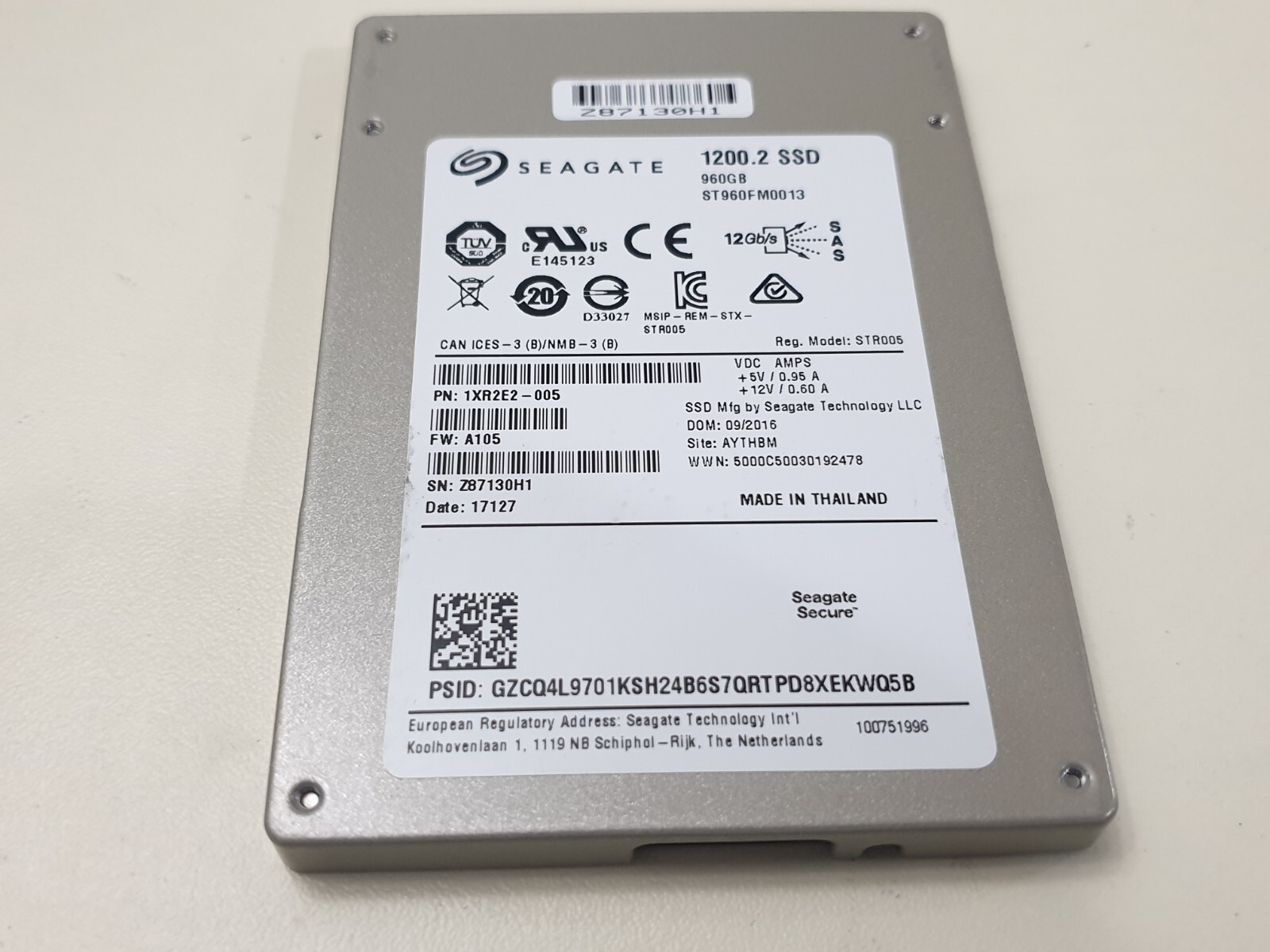 Seagate ST960FM0013 1200.2 960GB SAS Solid State Drive 2.5" MLC 12Gb/s