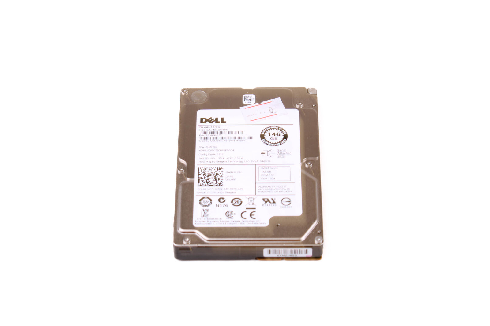 Dell 61XPF 146GB 15000RPM 6Gb/s 64MB 2.5 SAS Hard Drive ST9146853SS