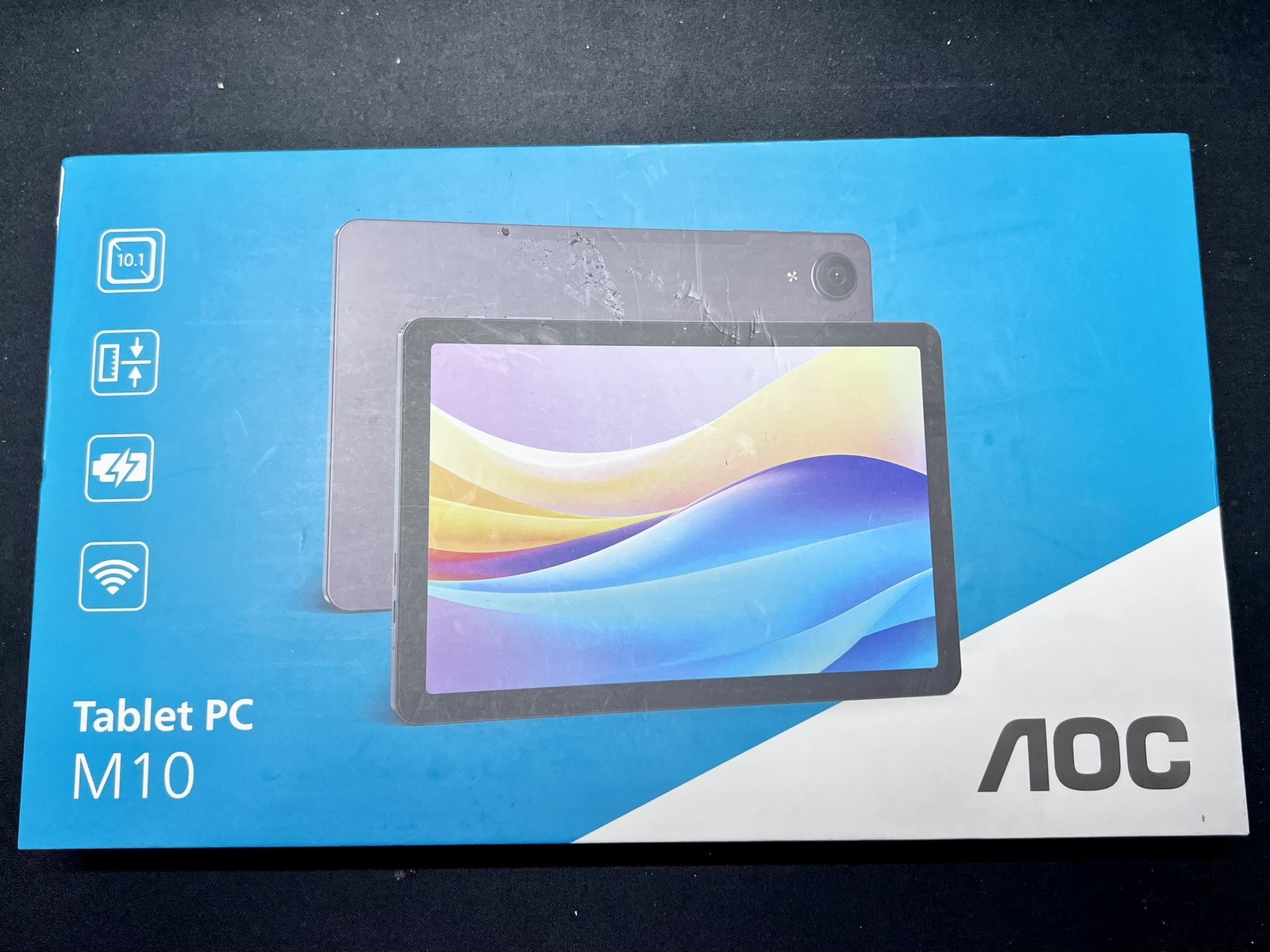 AOC M10 10.1" Android 16 Tablet 4GB 128GB 120Hz WiFi Gray New Open Box