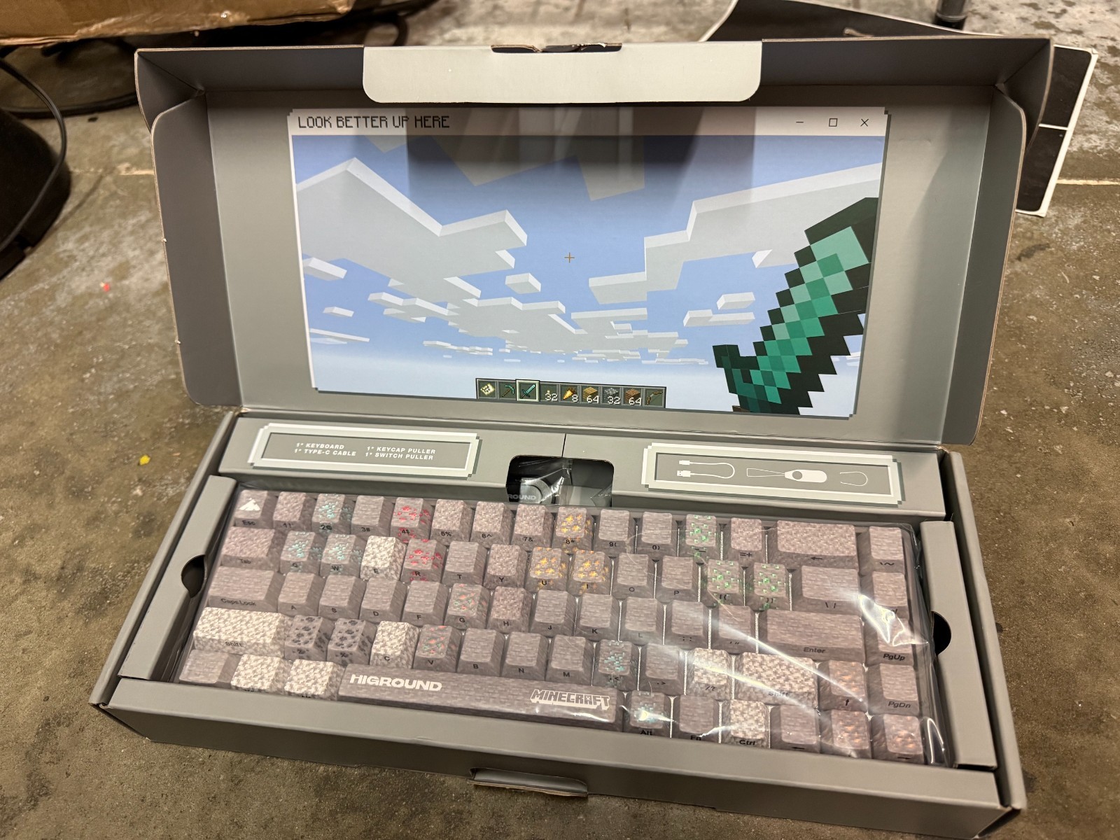 OB Higround x Minecraft Basecamp 65 Mining Wall Mechanical Keyboard