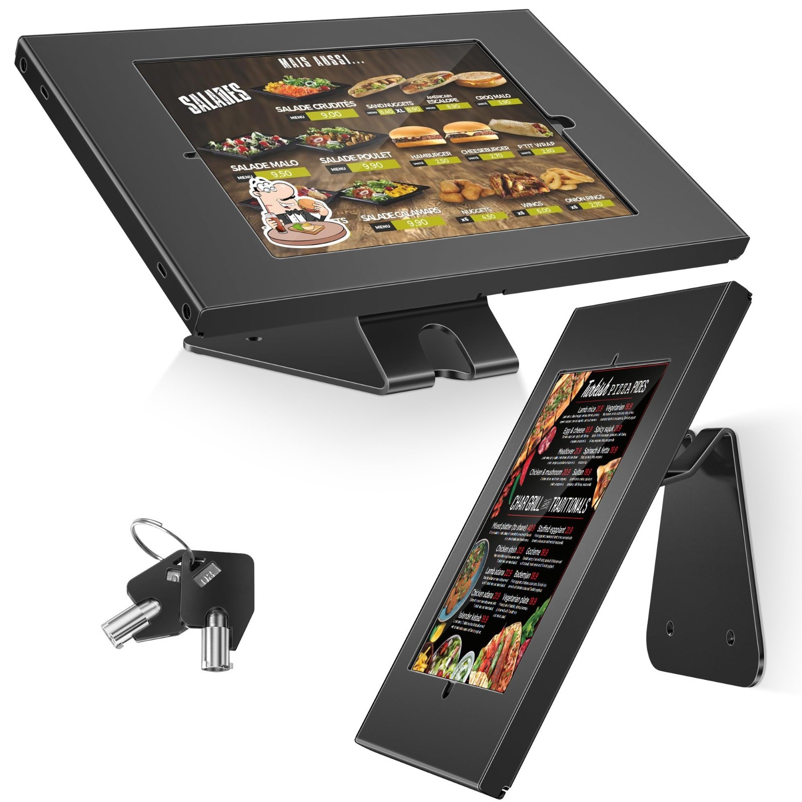 AboveTEK Anti-Theft Locking Tablet Stand iPad 9.7 10.2 10.5 Pro Air Kiosk POS