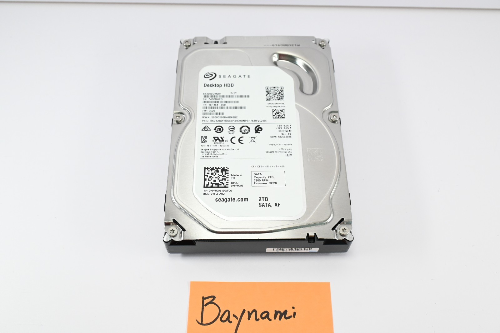 Seagate ST2000DM001 2 TB 3.5 in SATA III Desktop Hard Drive 2TB