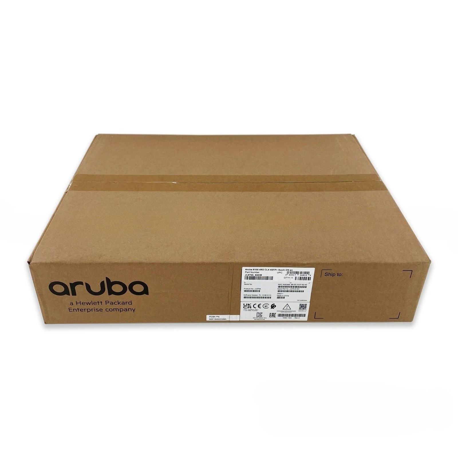 HPE JL675A Aruba 6100 48 port Gigabit PoE+ Switch Brand New