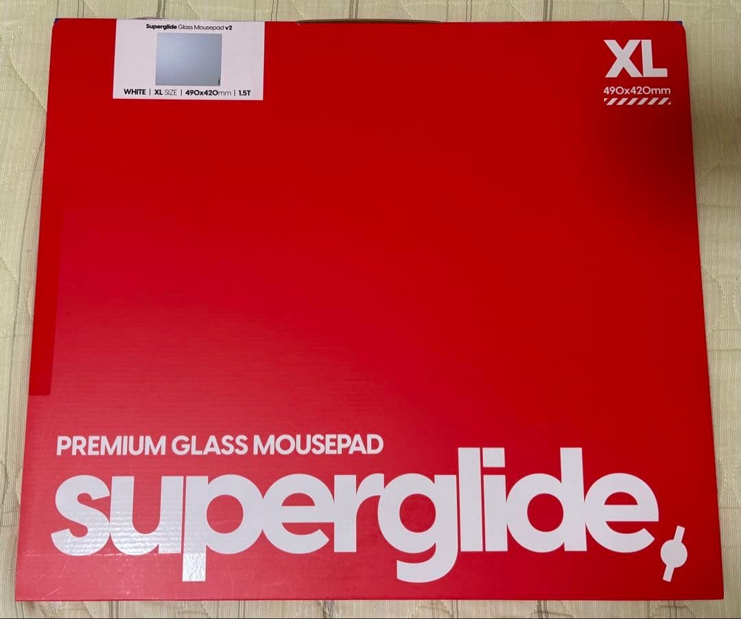 Pulsar Superglide 2 XL Red Glass Gaming Mouse Pad 490x420mm Anti-Slip SGPXLR2