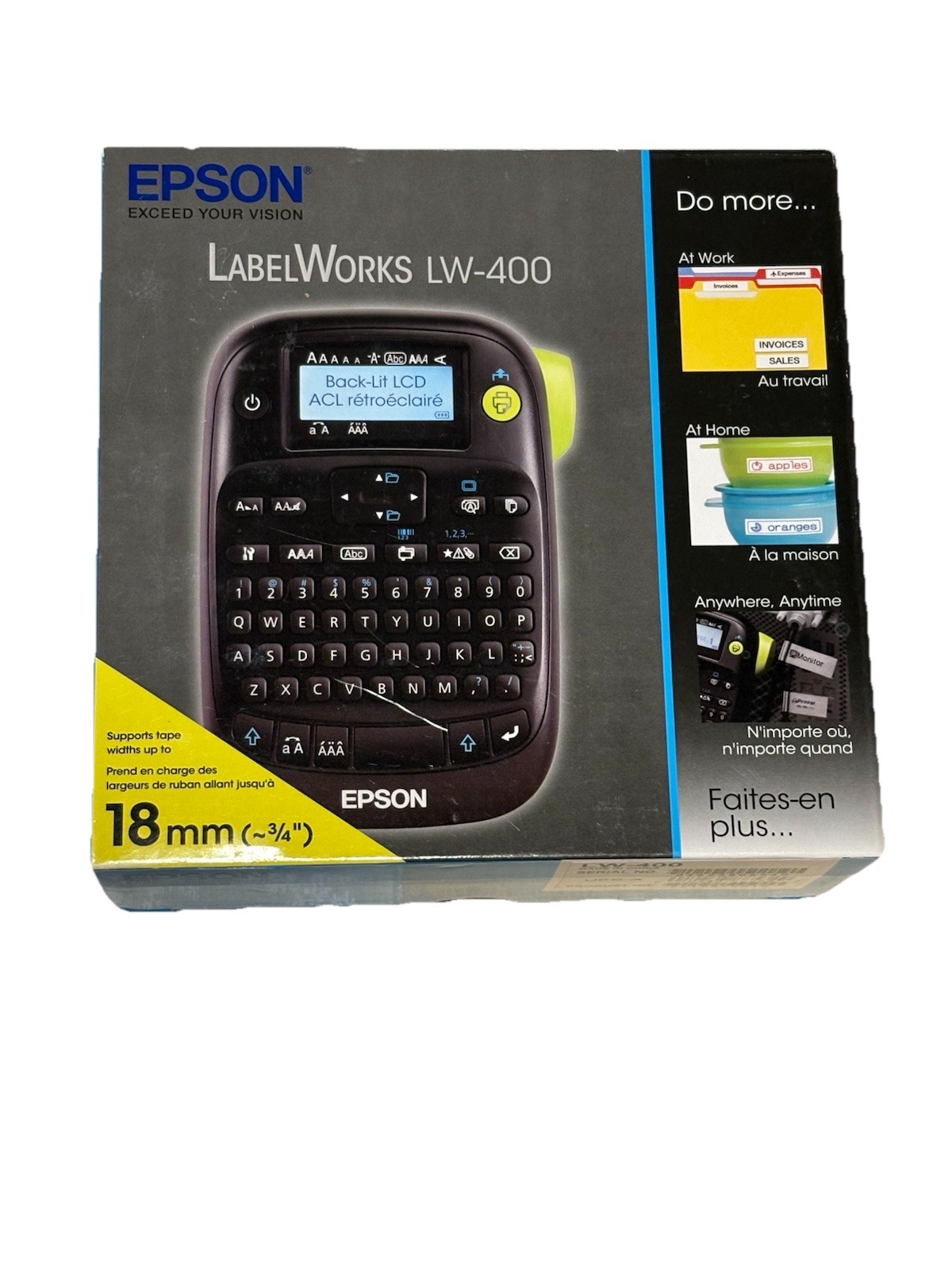 Epson Labelworks LW-400 New Open Box