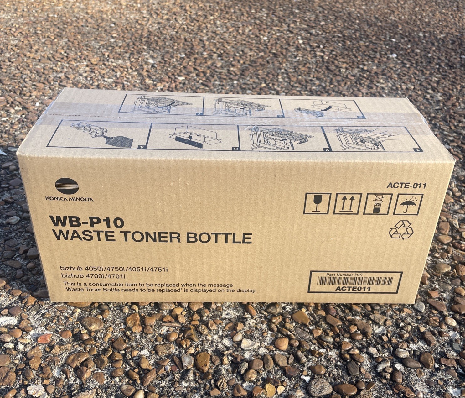 Konica Minolta WB-P10 ACTE011 Waste Toner Btle Bizhub 4050i 4700i 4750i
