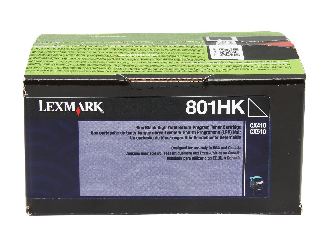 Lexmark 80C1HK0 CX410 CX510 Black High Yield Toner Cartridge Genuine OEM