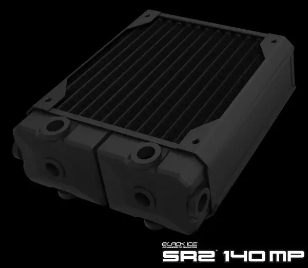 Hardware Labs Black Ice SR2 Multiport Black Carbon Radiator - 140mm SR2140-F2PB