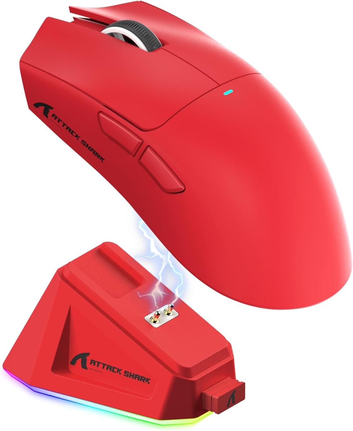 ATTACKSHARK X11 Ultralight Tri-Mode Wireless Gaming Mouse with RGB Charging Dock