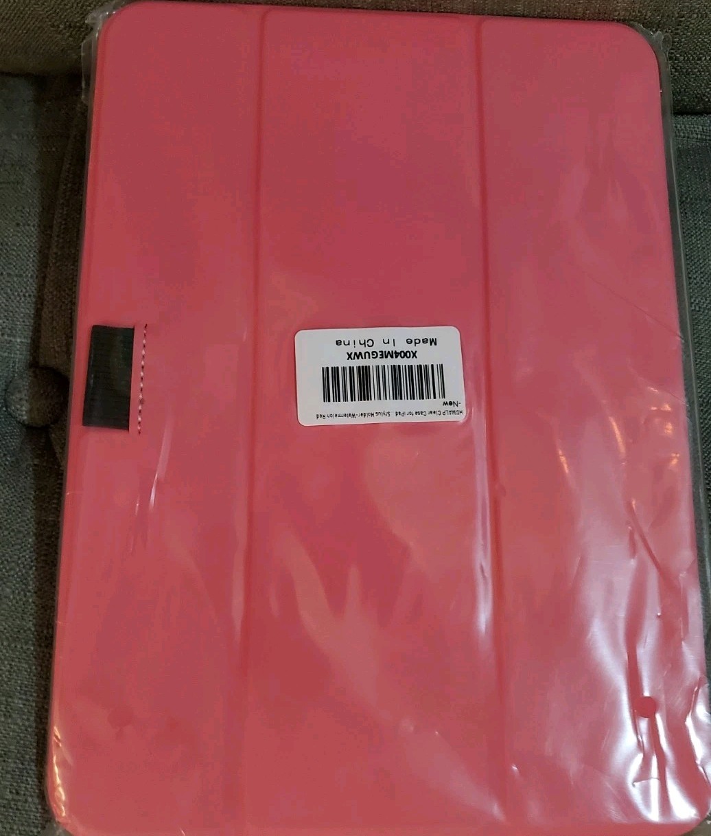 KMMALI Folding Folio Stand Case for Apple iPad 10.2in Red Magnetic X004MEGUWX