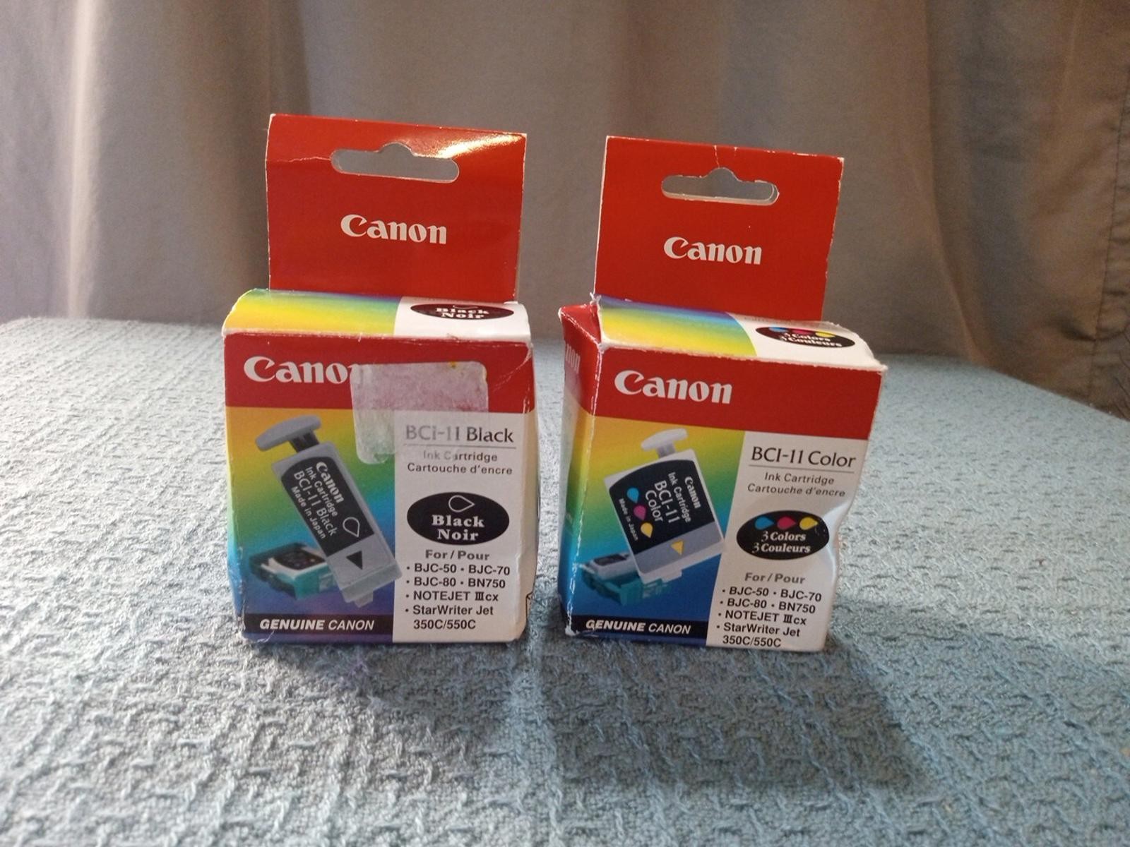 New Sealed Canon BCI - 11 Black Color Ink Cartridges 2 Of Each Fast 