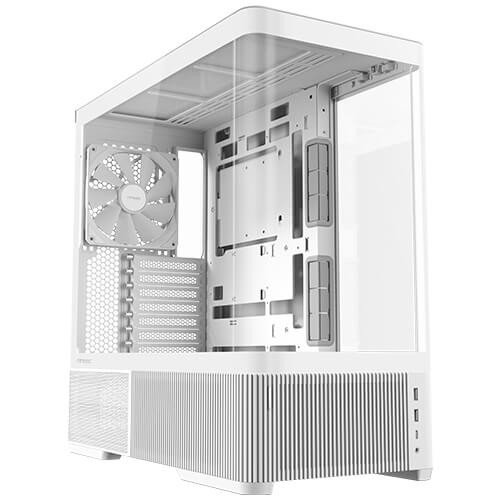 Antec C6 Curve Air White ATX Mid-Tower Case Panoramic Tempered Glass w/3 PWM Fan
