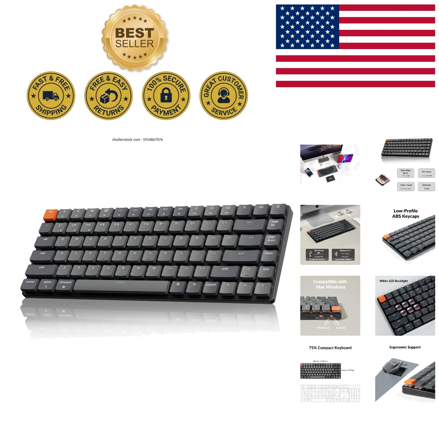 84 Keys Bluetooth Mechanical Keyboard with Stylish Design - K3 Version 2