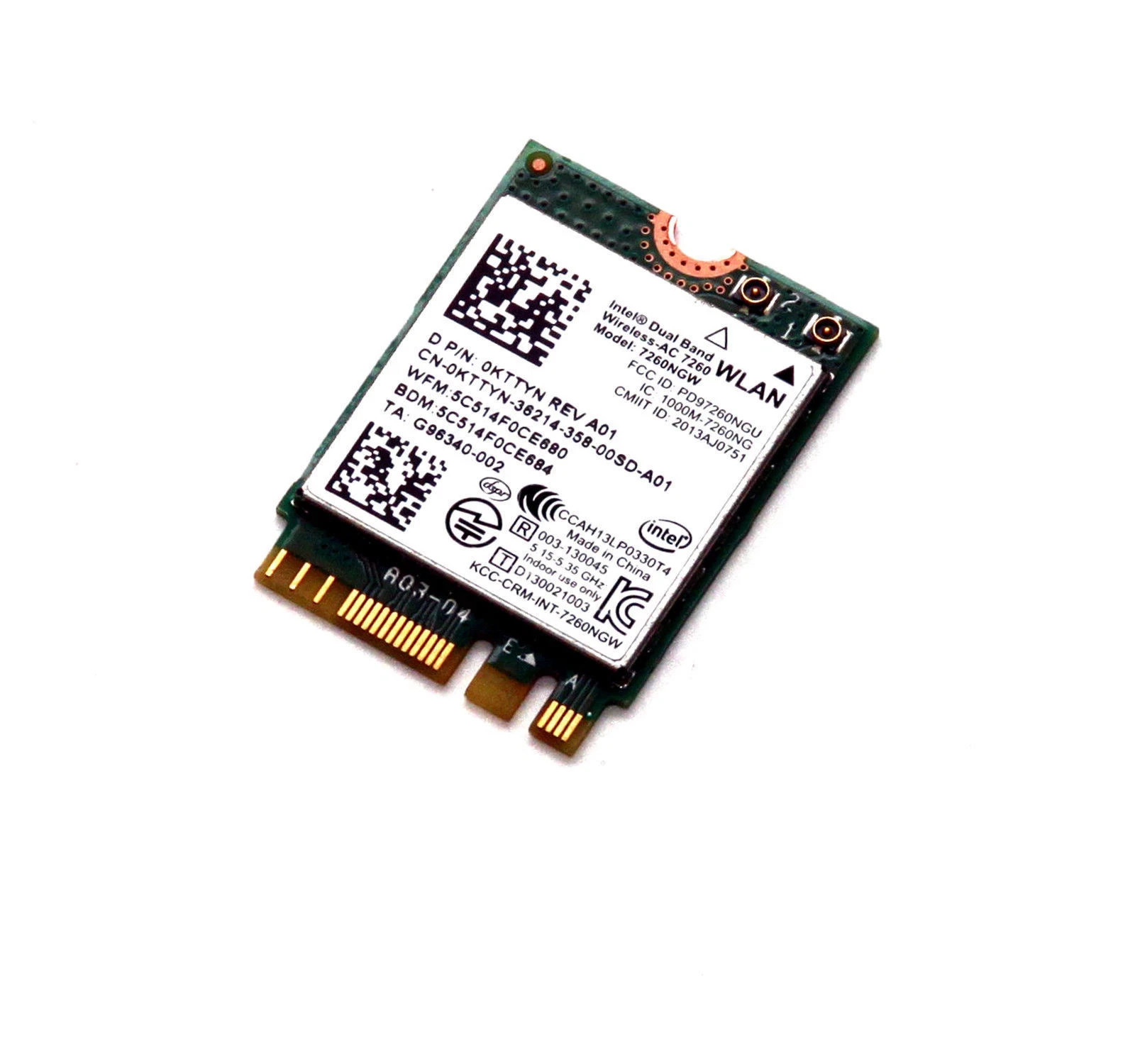 Dell XPS 12 9Q33 Intel Dual Band Wifi Wireless Bluetooth Card 7260NGW 0KTTYN 