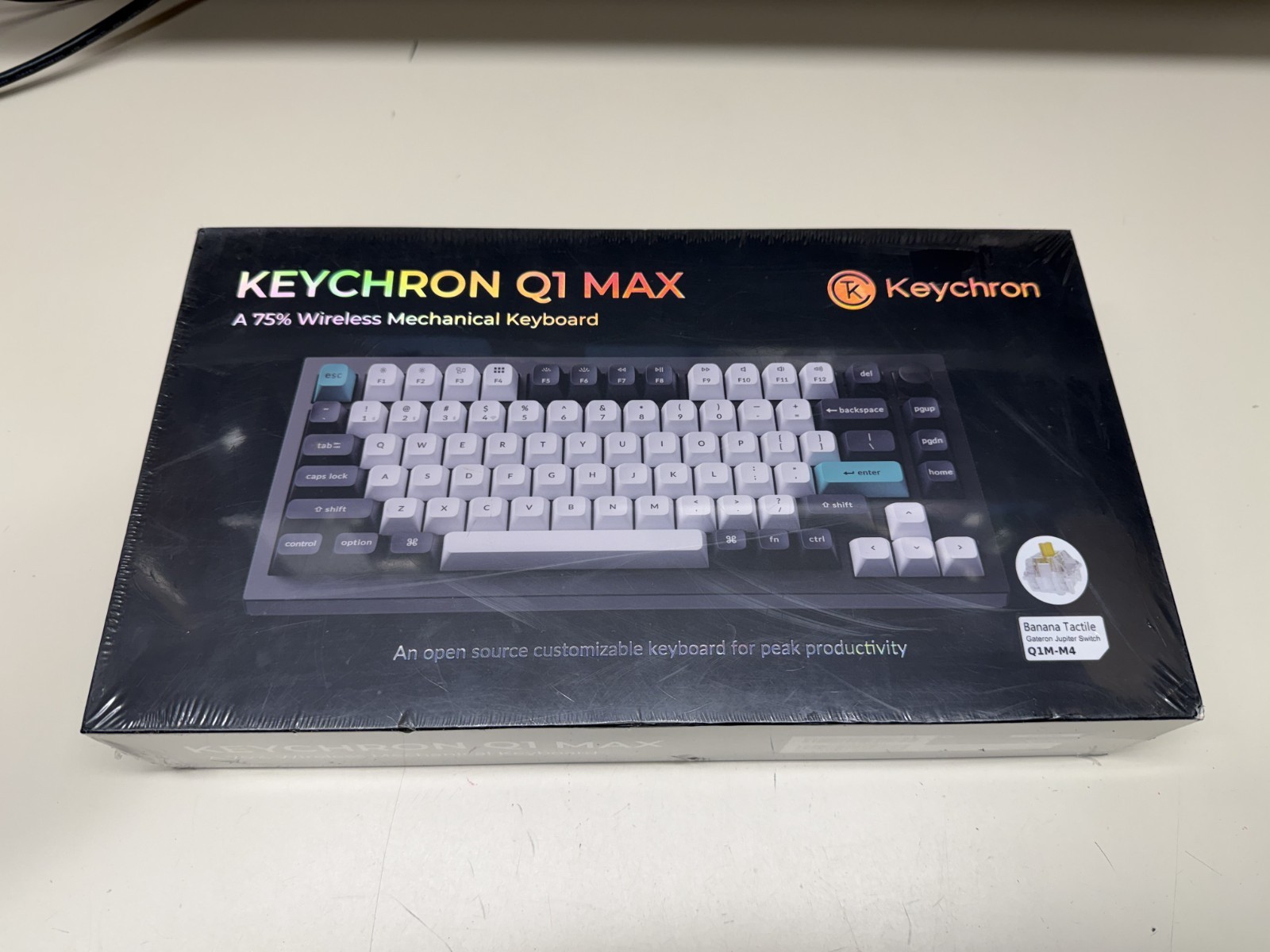 NEW KEYCHRON Q1 MAX 75% WIRELESS MECHANICAL KEYBOARD RGB BANANA SWITCH KNOB SEAL
