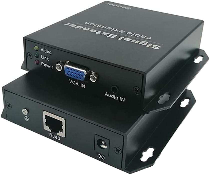 Torileaf KVM VGA Extender Over Single Cat5e/6/7 Up to 394FT(120M), 1080P@60 V...